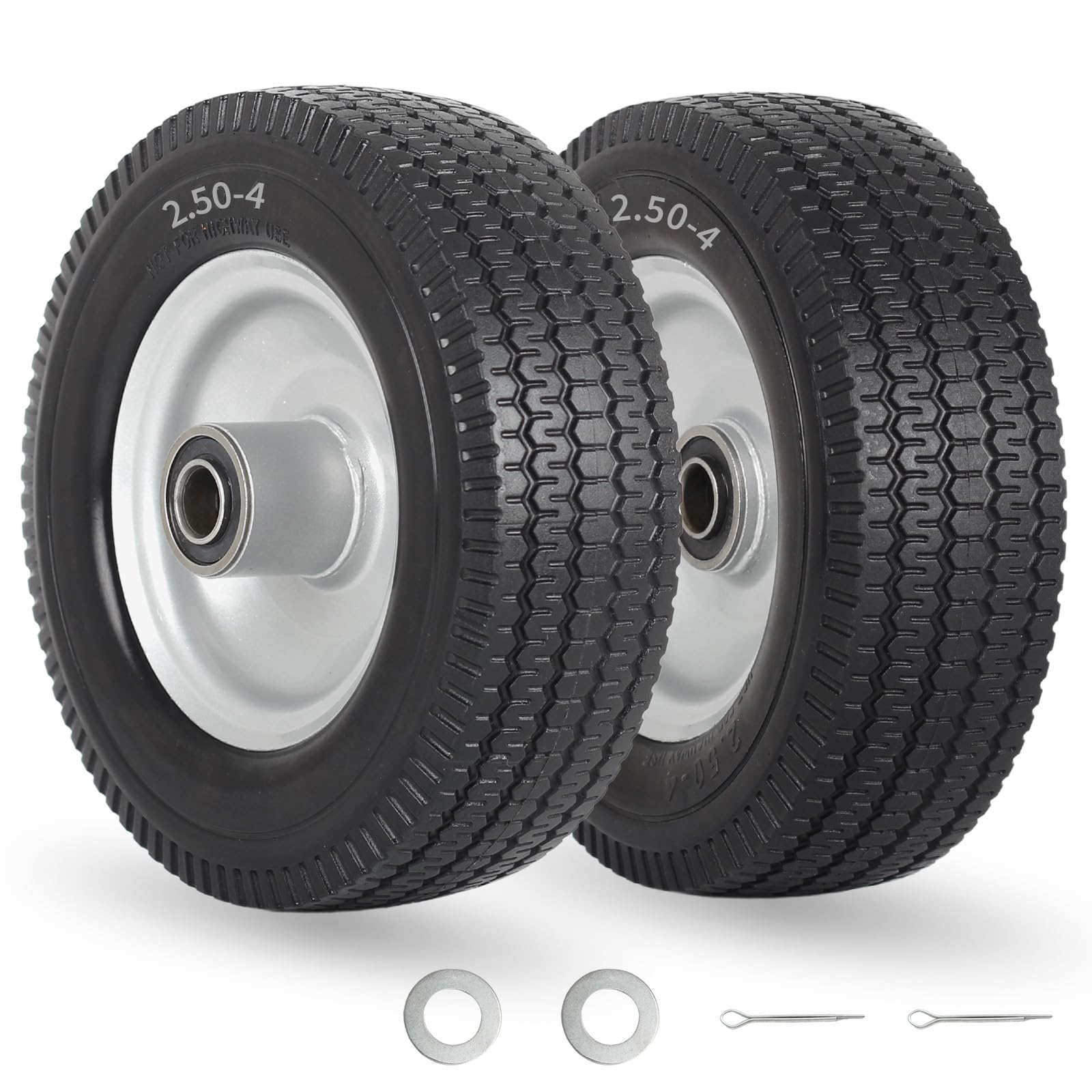 GICOOL 8-inch flat-free tire for maintenance-free cart use.