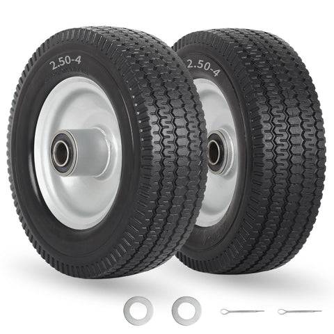 GICOOL 8-inch flat-free tire for maintenance-free cart use.
