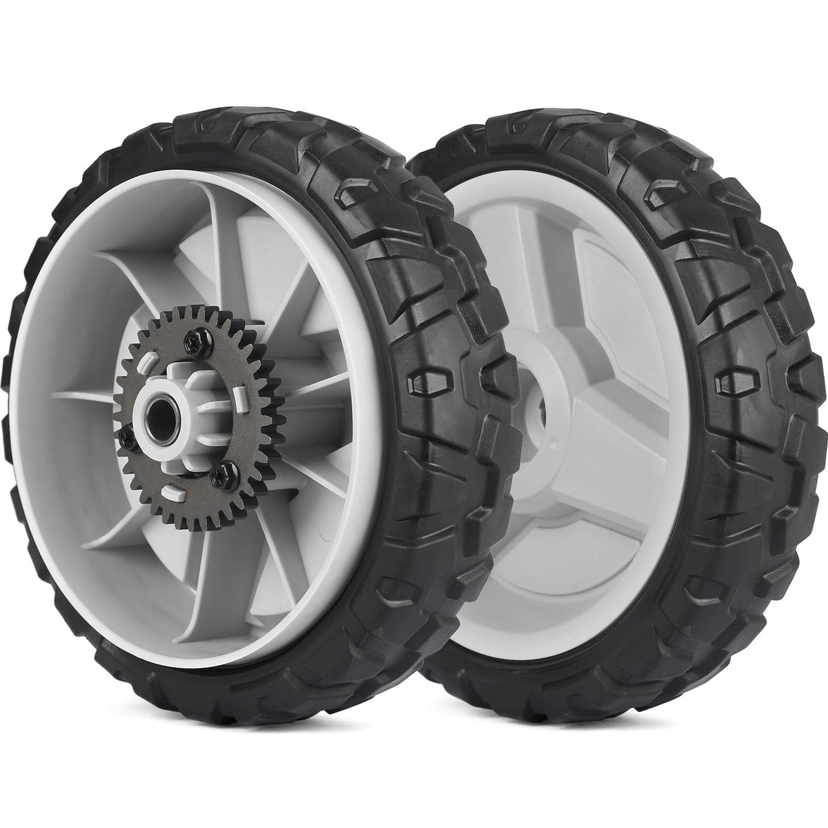 GICOOL 8-inch lawn mower wheel, front view for stable traction.
