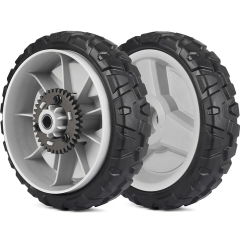 GICOOL 8-inch lawn mower wheel, front view for stable traction.