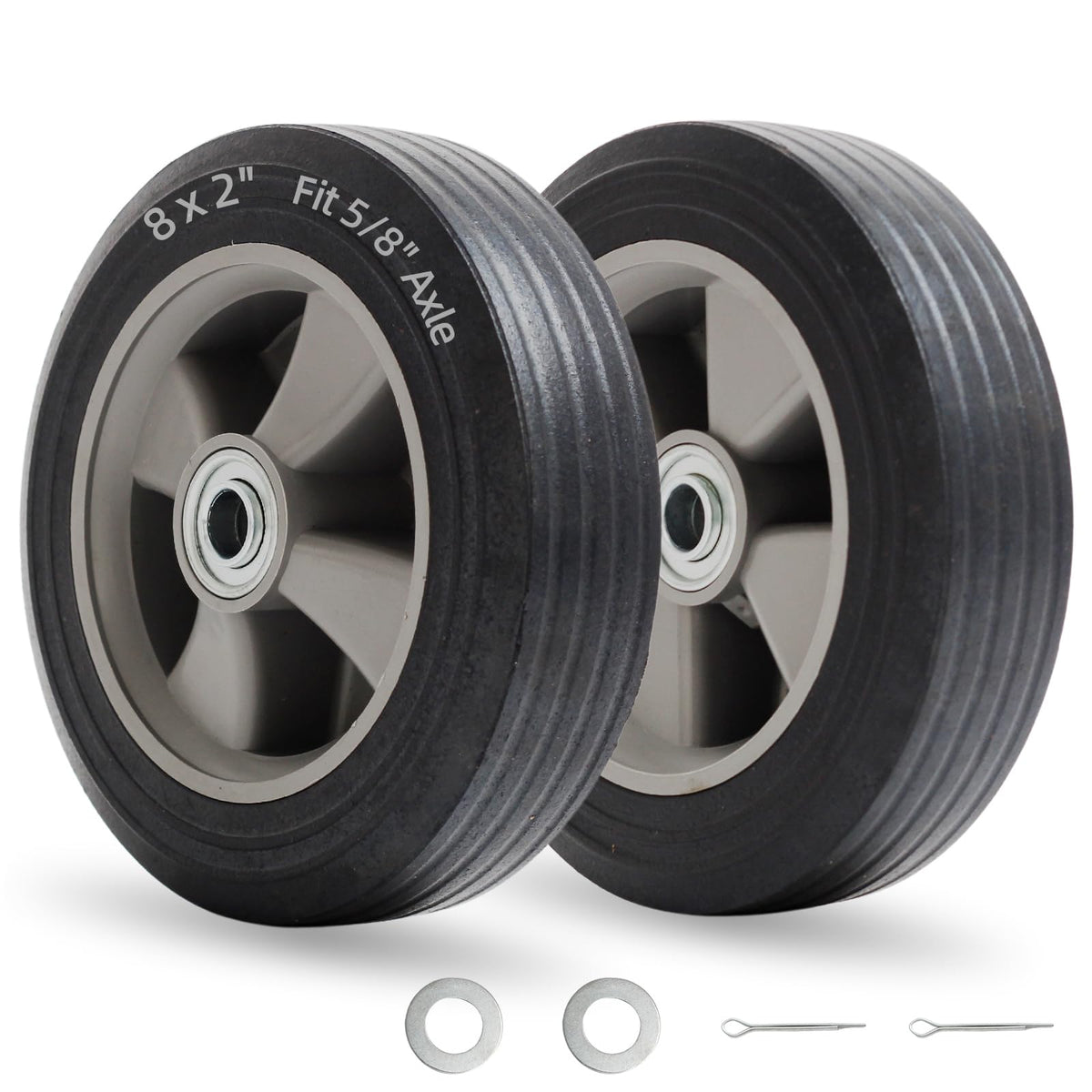 GICOOL 8x2 flat-free tire for replacement on hand trucks and dollies.