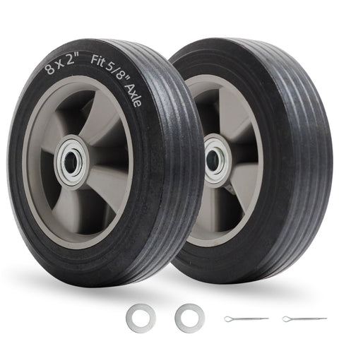 GICOOL 8x2 flat-free tire for replacement on hand trucks and dollies.