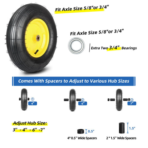 GICOOL adapter kit included for hub length compatibility