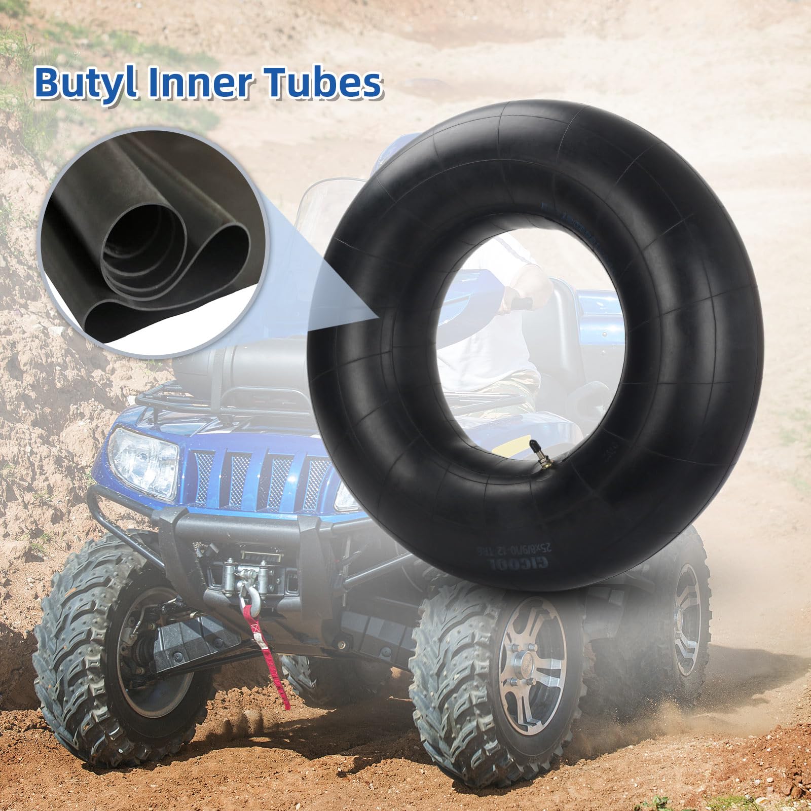 GICOOL tubes compatible with ATVs, tractors, trailers, garden wagons and golf carts