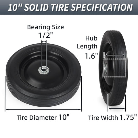 GICOOL tire with 1/2in axle bore ready for quick installation.