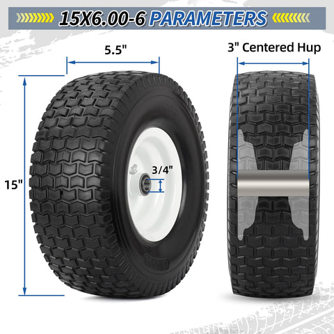 GICOOL 3-inch centered hub ensures balanced alignment on compatible mowers.