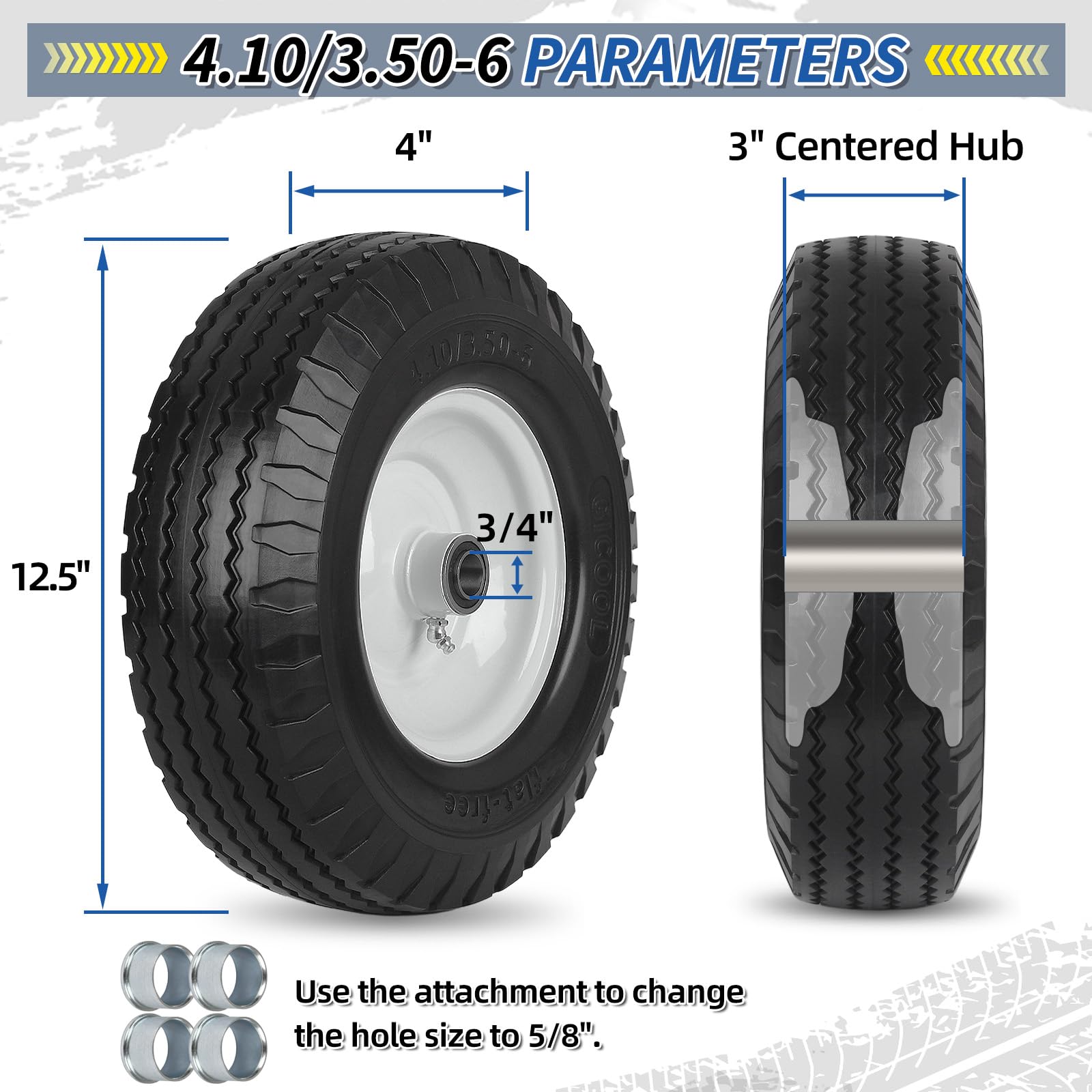 GICOOL centered hub length options shown for easy mounting