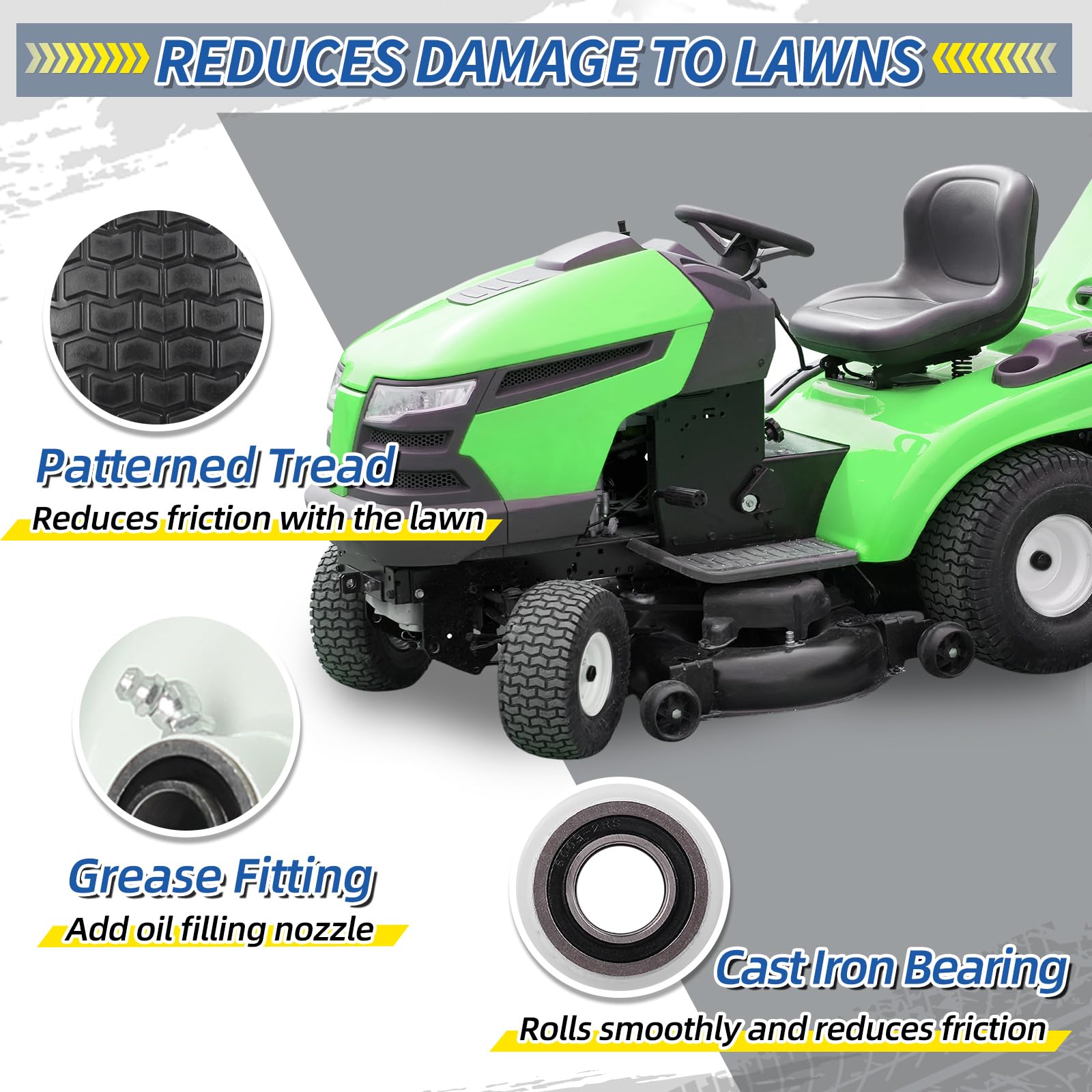 GICOOL compatibility with John Deere and Husqvarna mowers for quick replacement