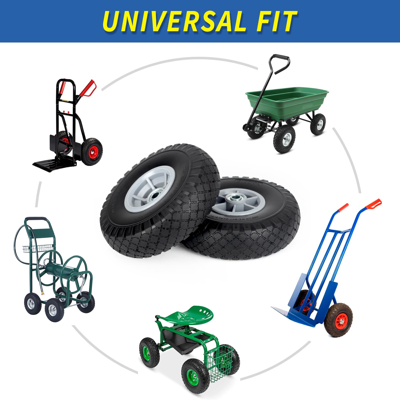 GICOOL Cosco hand truck replacement wheel set boosts cart performance.