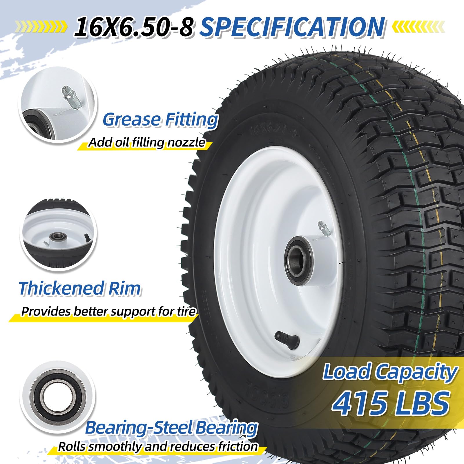 GICOOL steel rim with double sealed bearings for smooth rotation