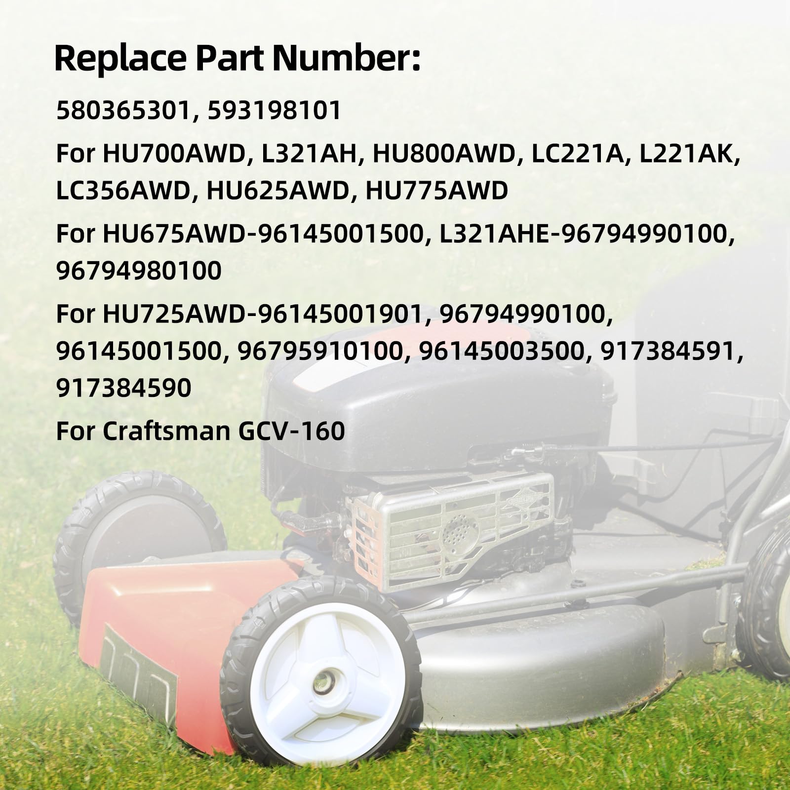 GICOOL drive wheel for Husqvarna compatibility and reliable grip.