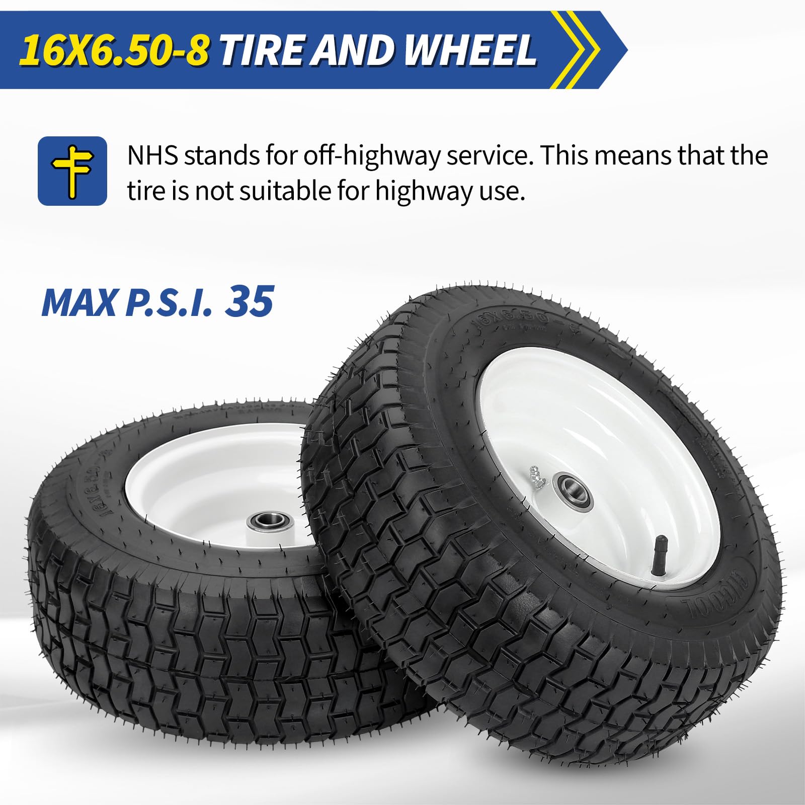 GICOOL durable lawn tractor wheel for steady mowing