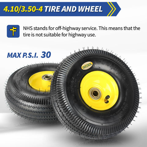 GICOOL Explorer replacement tires for hand trucks and garden wagons improve load handling.