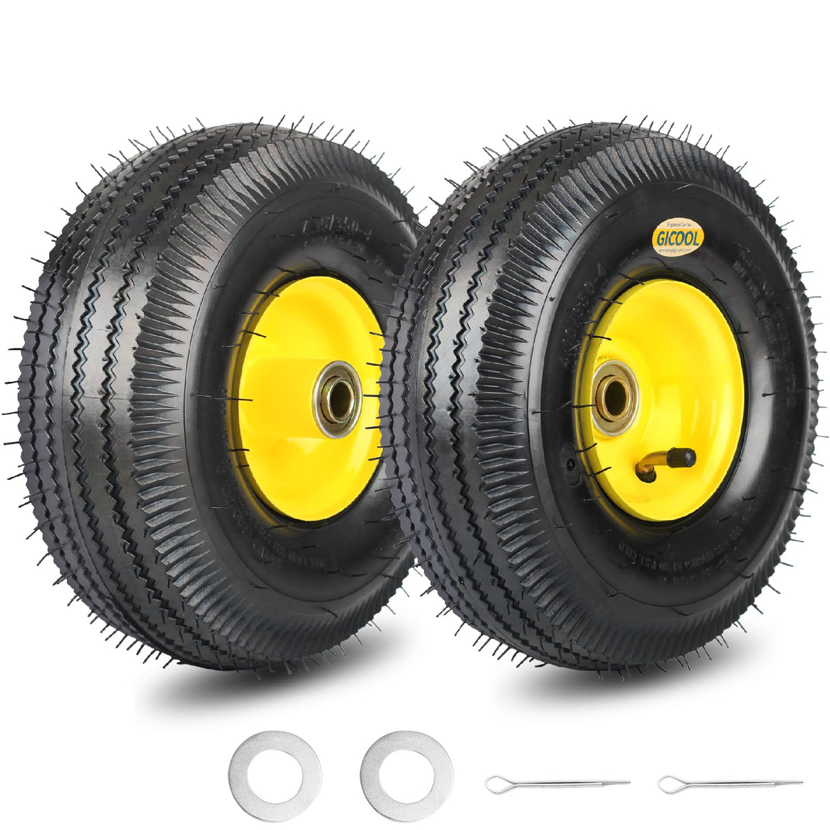 GICOOL Explorer tire 4.10/3.50-4 ready for durable hand truck replacement.