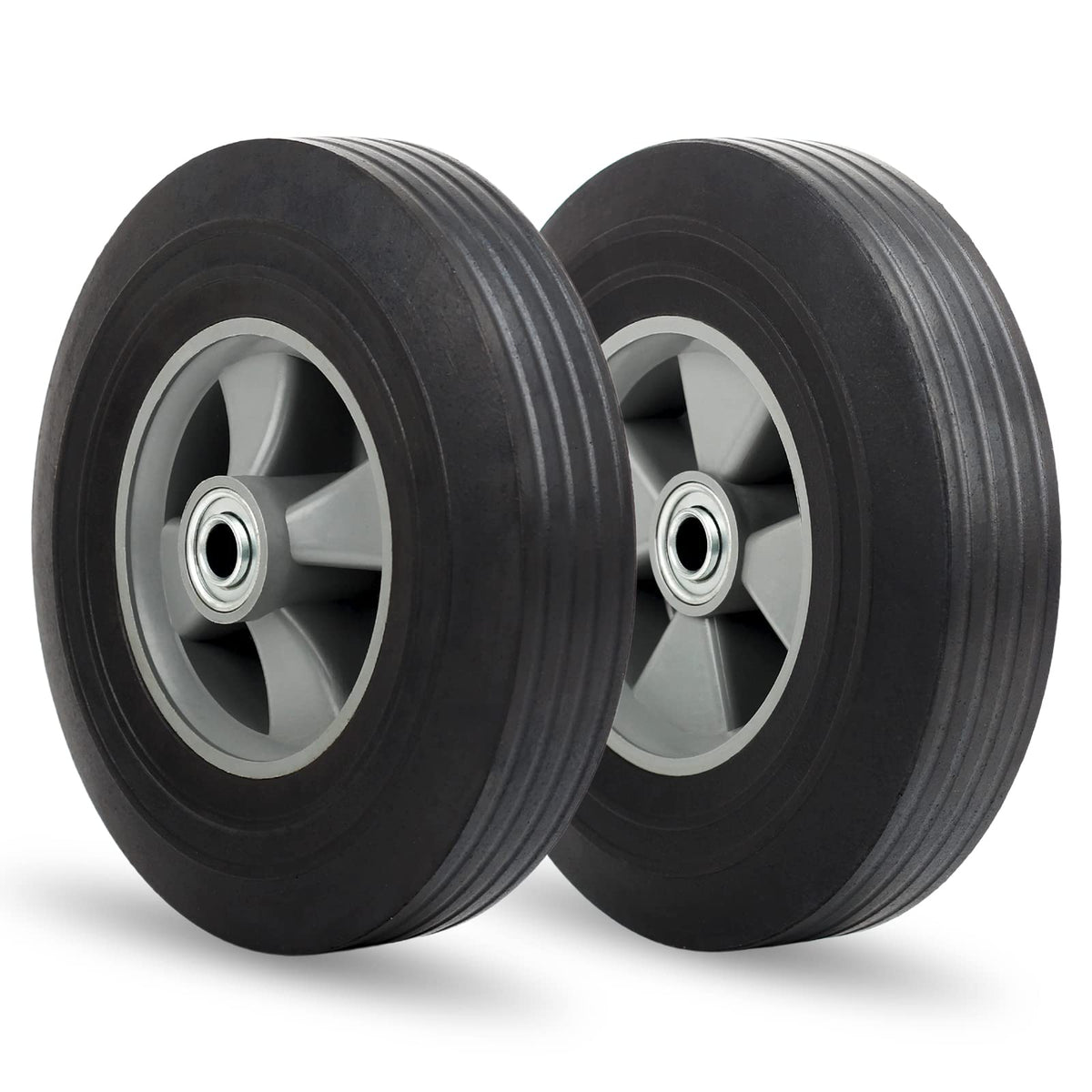 GICOOL flat-free tire 10-inch side view for reliable hand truck replacement.