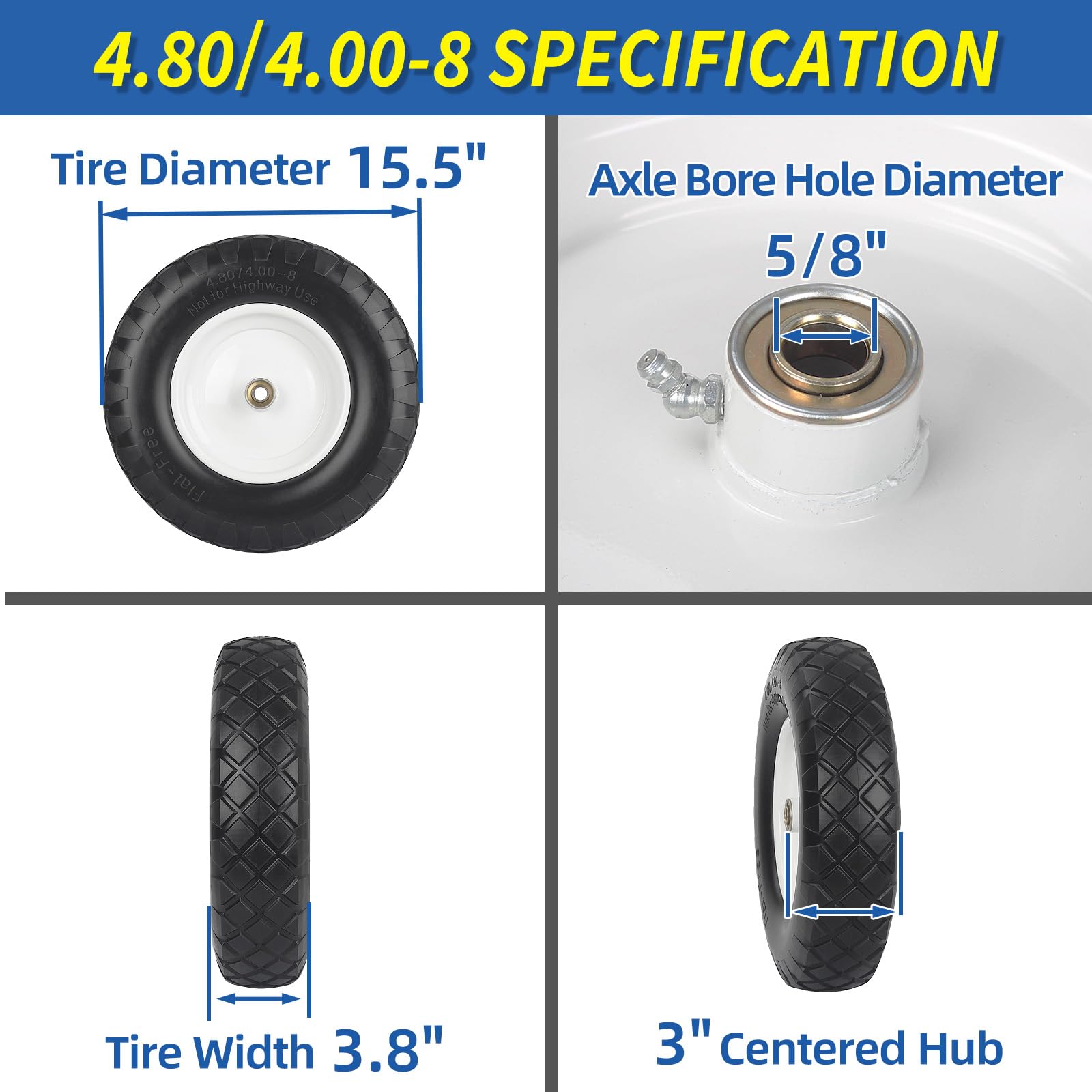 GICOOL foam tire close-up highlights puncture-proof core and wear resistance.