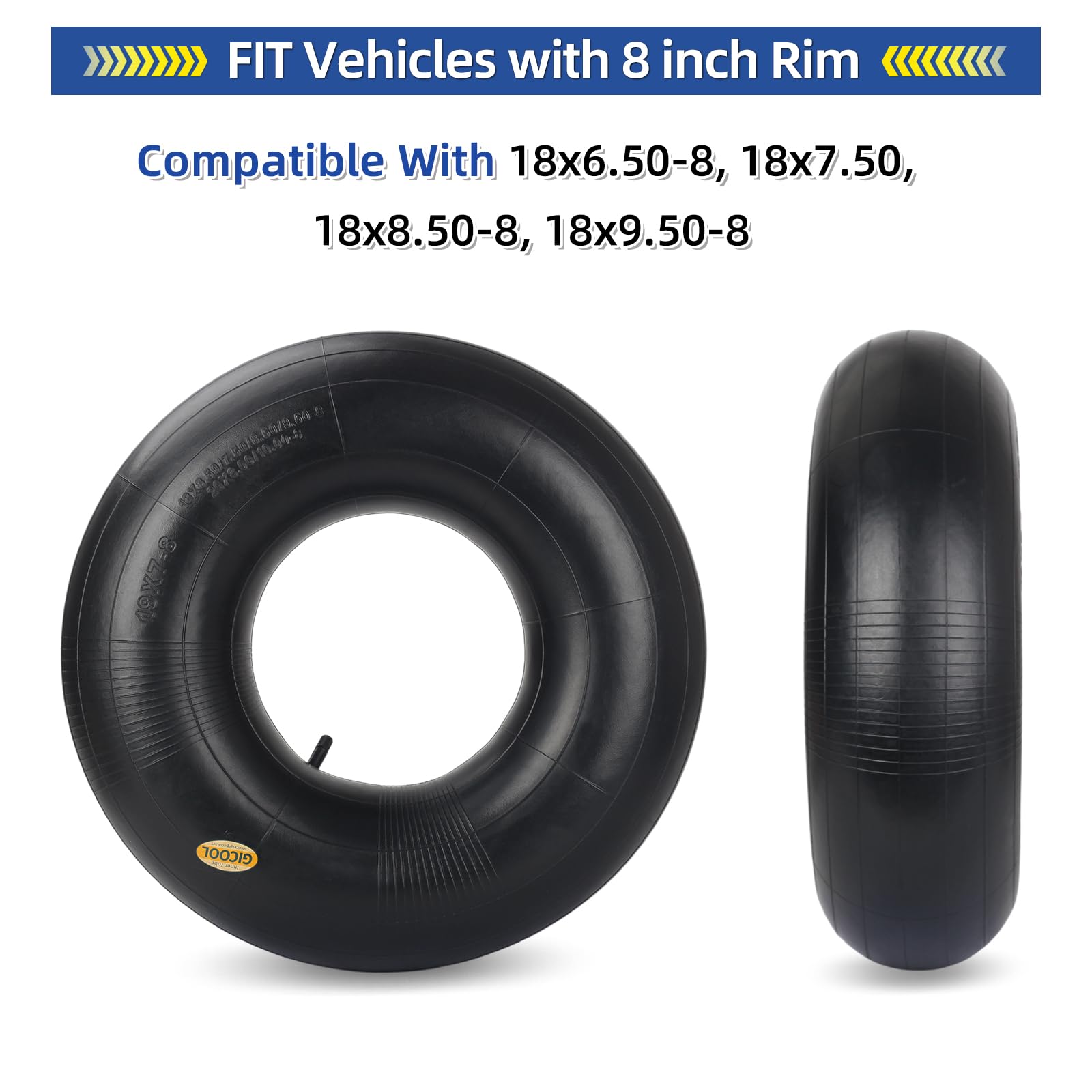 GICOOL heavy-duty natural rubber inner tube for rugged outdoor use.
