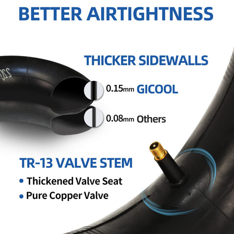 GICOOL heavy-duty rubber outer tire for extended wear on uneven surfaces.