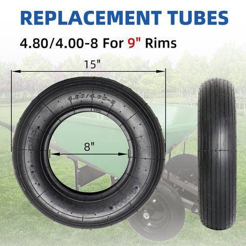 GICOOL inner tube 4.00-8 made of thick natural rubber for puncture resistance.