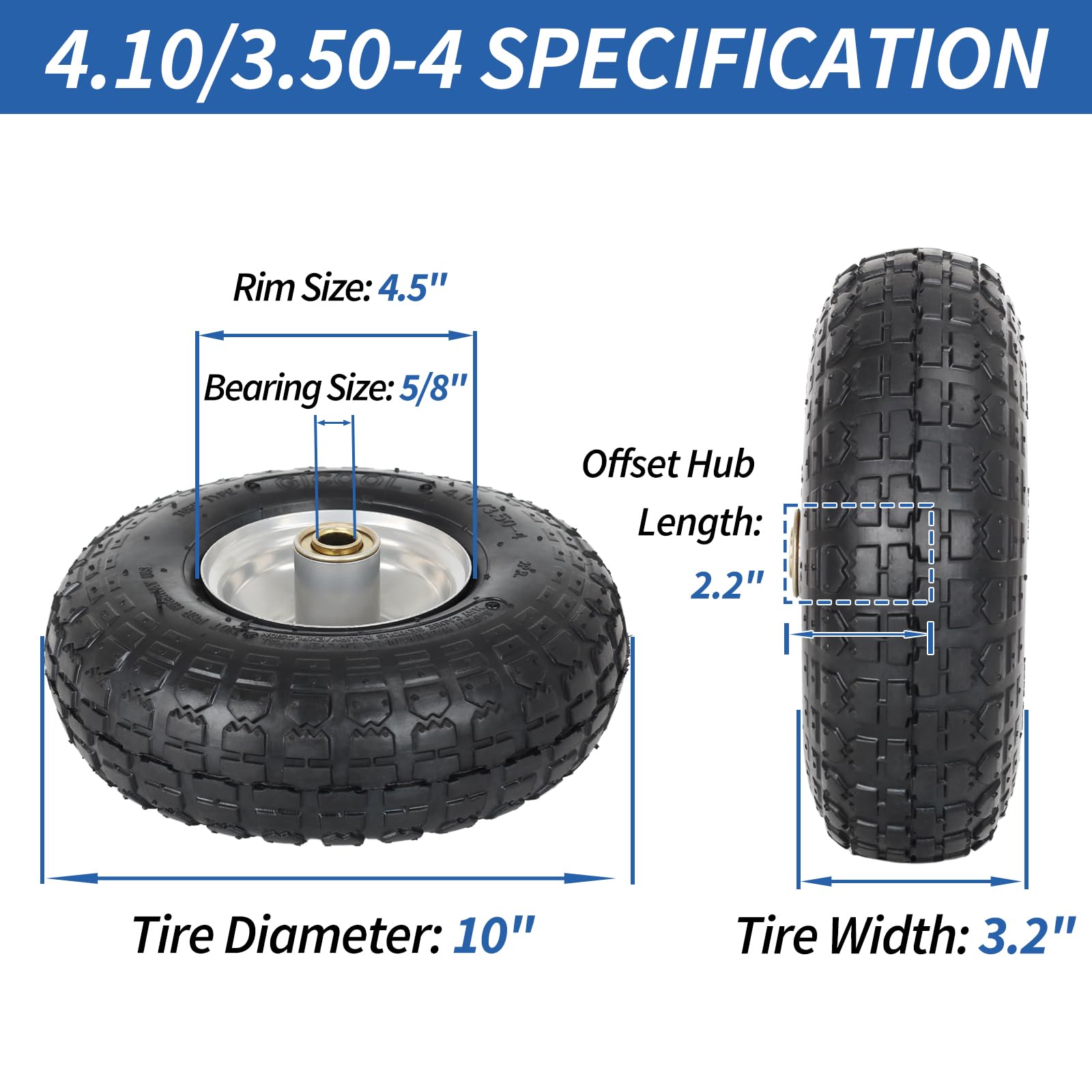 GICOOL 2.2 inch offset hub improves alignment and stability.
