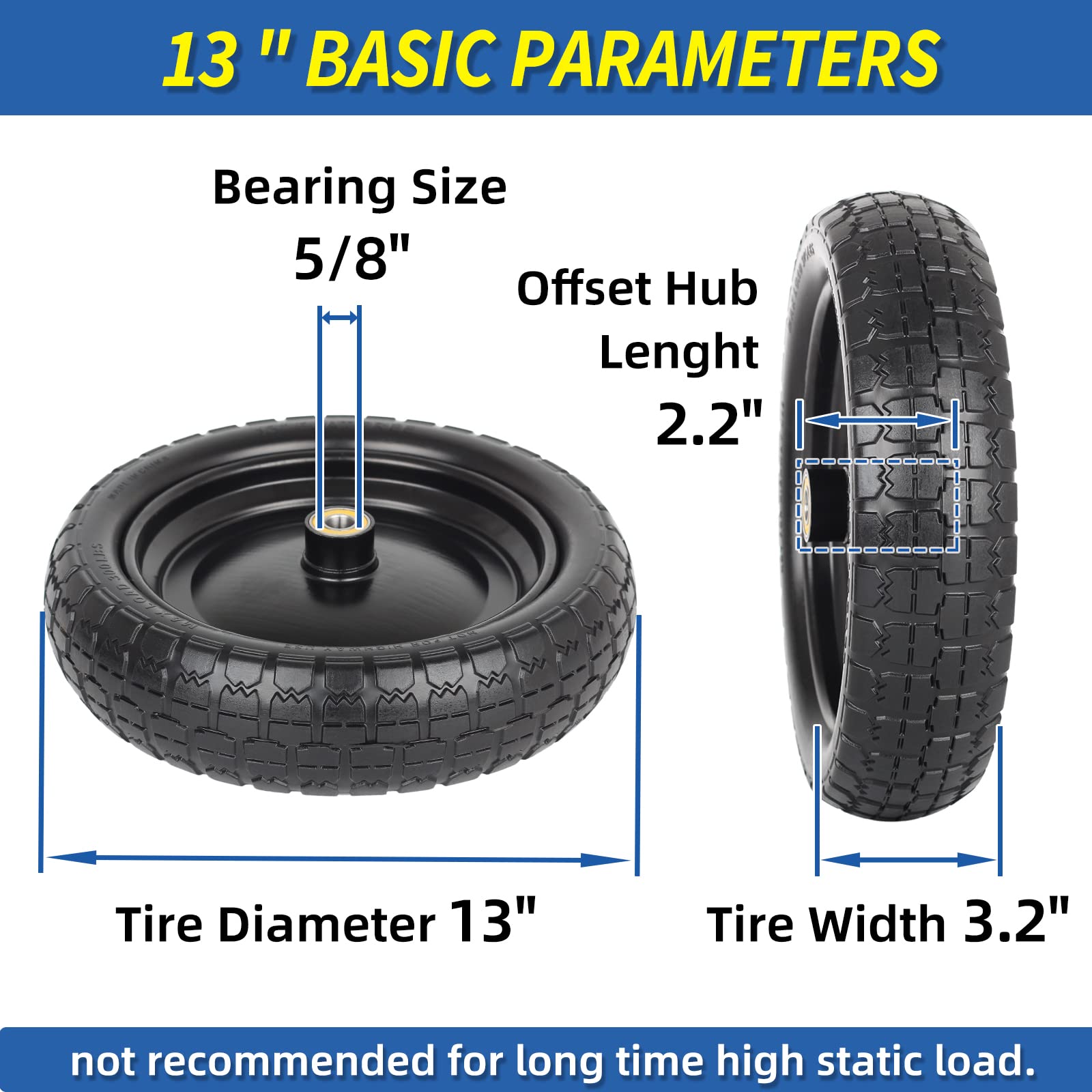 GICOOL wheel with 2.2-inch offset hub improves stability during transport.