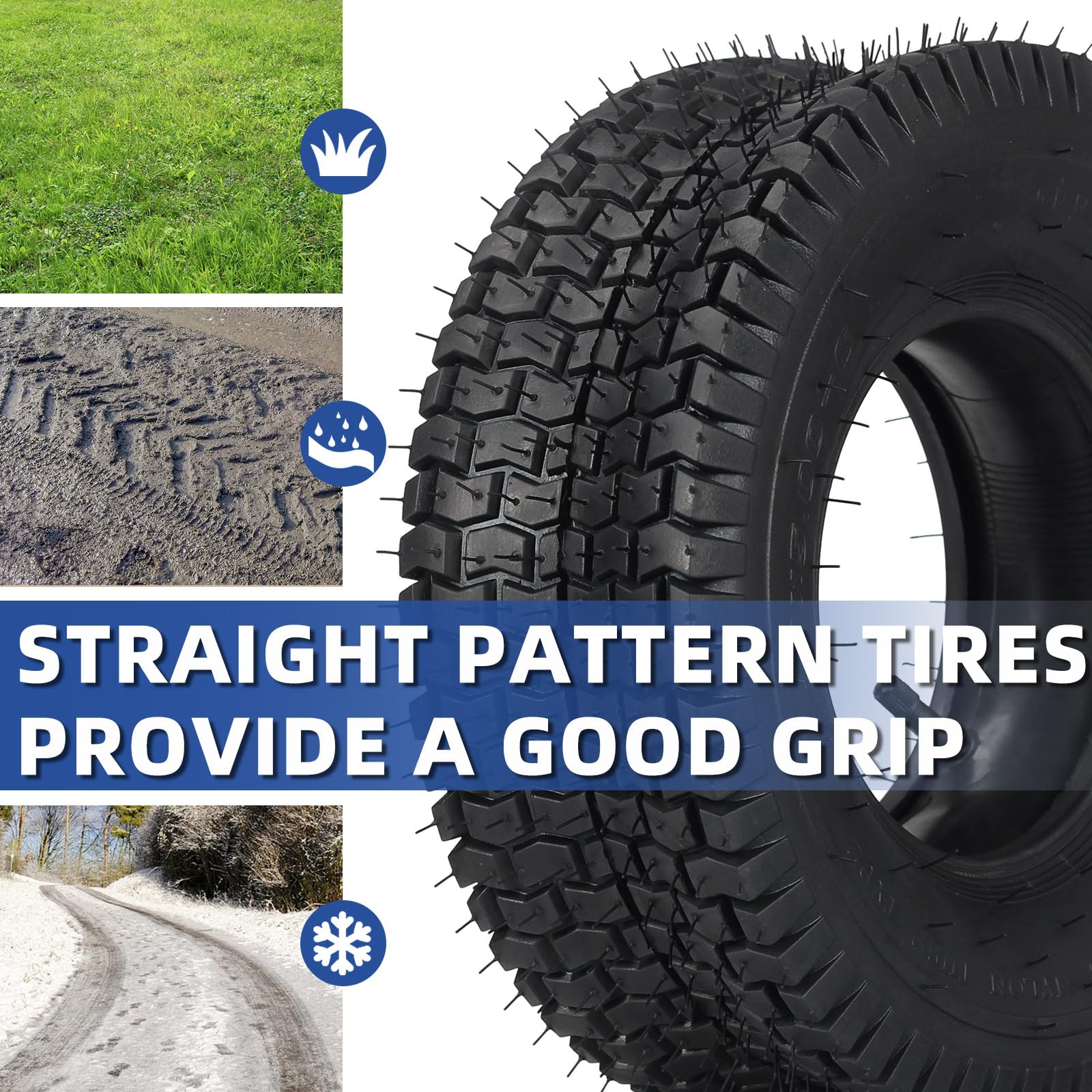 GICOOL 2-pack tire and tube set ready for replacement