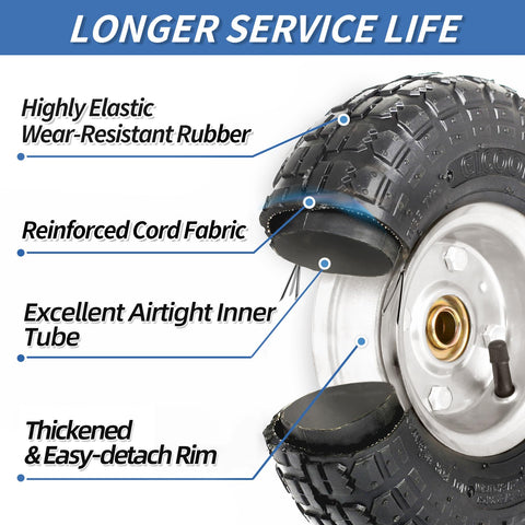 GICOOL pneumatic tire tread provides confident grip on uneven surfaces.