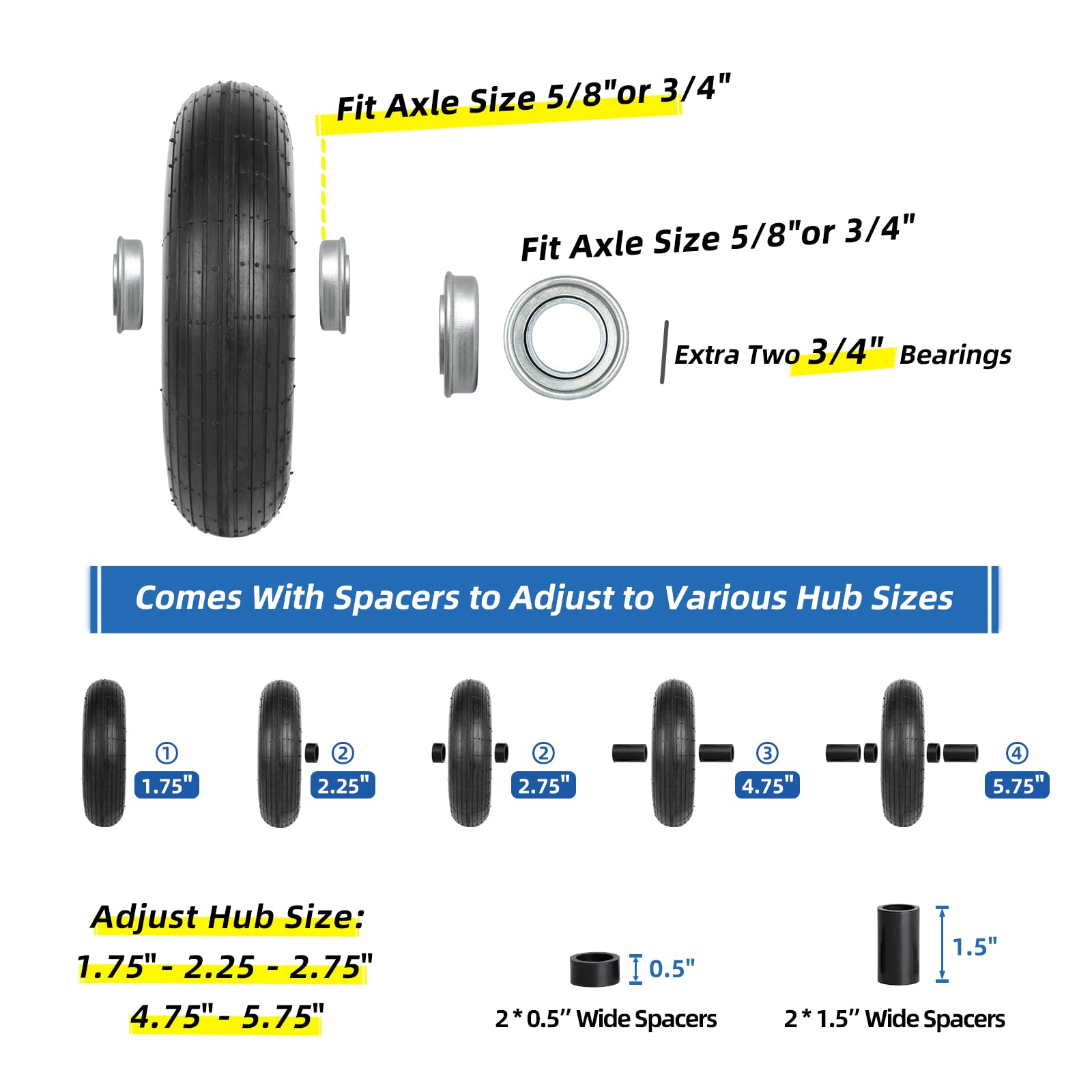 GICOOL premium steel hub with double-sided weld for strong support.