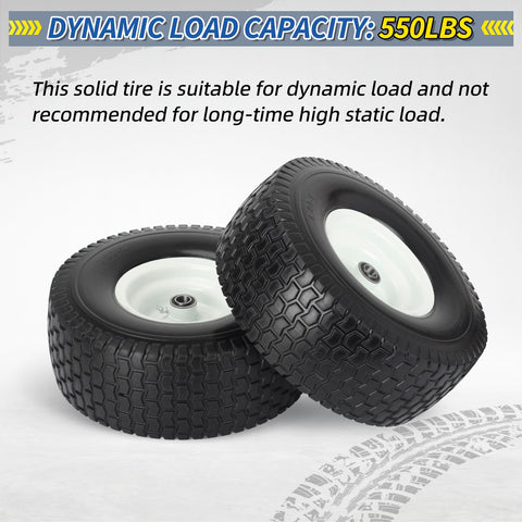 GICOOL PU foam tire provides puncture-proof performance with no inner tube.