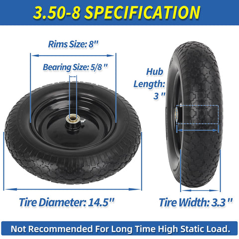 GICOOL puncture-proof foam tire demonstrates solid core for maintenance-free use.