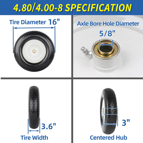 GICOOL puncture-proof PU foam tire, side profile, promotes maintenance-free operation.