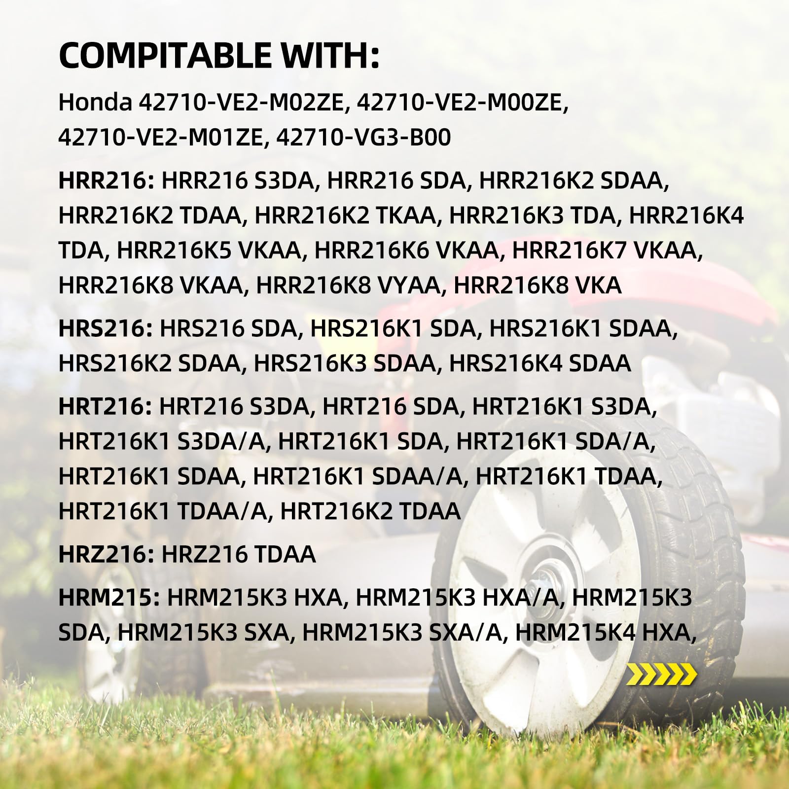 GICOOL rear wheel compatible with HRR216, HRS216, HRT216 series