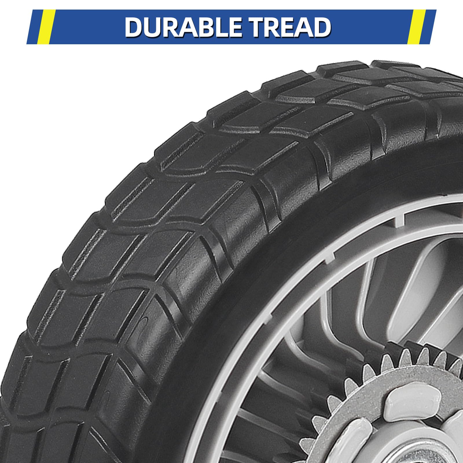 GICOOL rear wheel with metal gears delivering reliable traction on slopes.