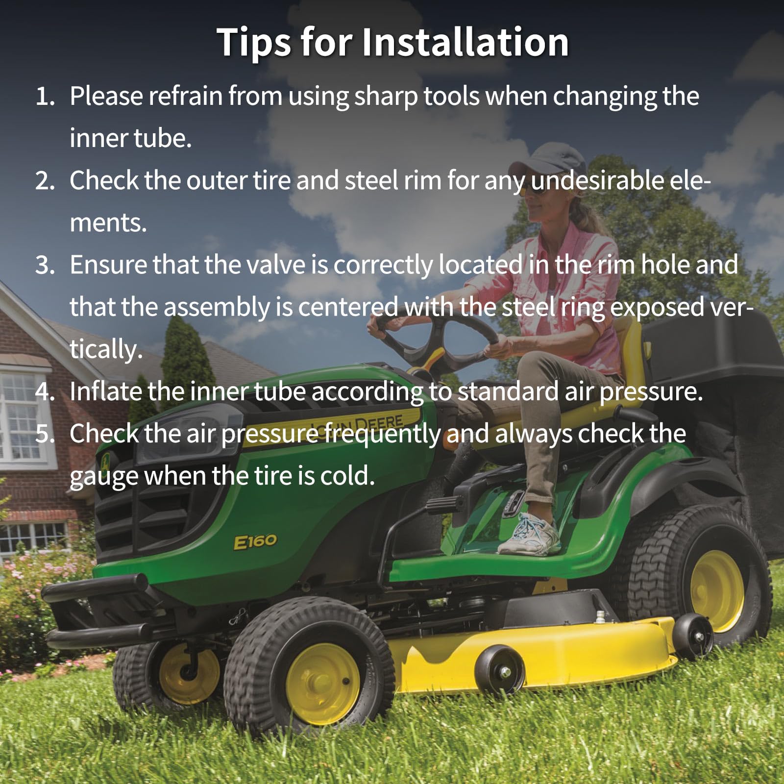 GICOOL riding mower application in yard demonstrates real-world practicality.