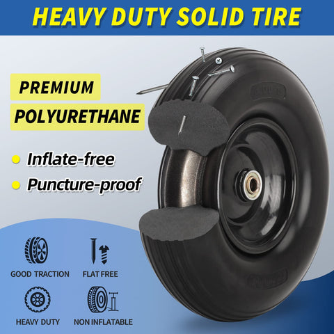 Sealed carbon steel bearings on GICOOL wheelbarrow wheel