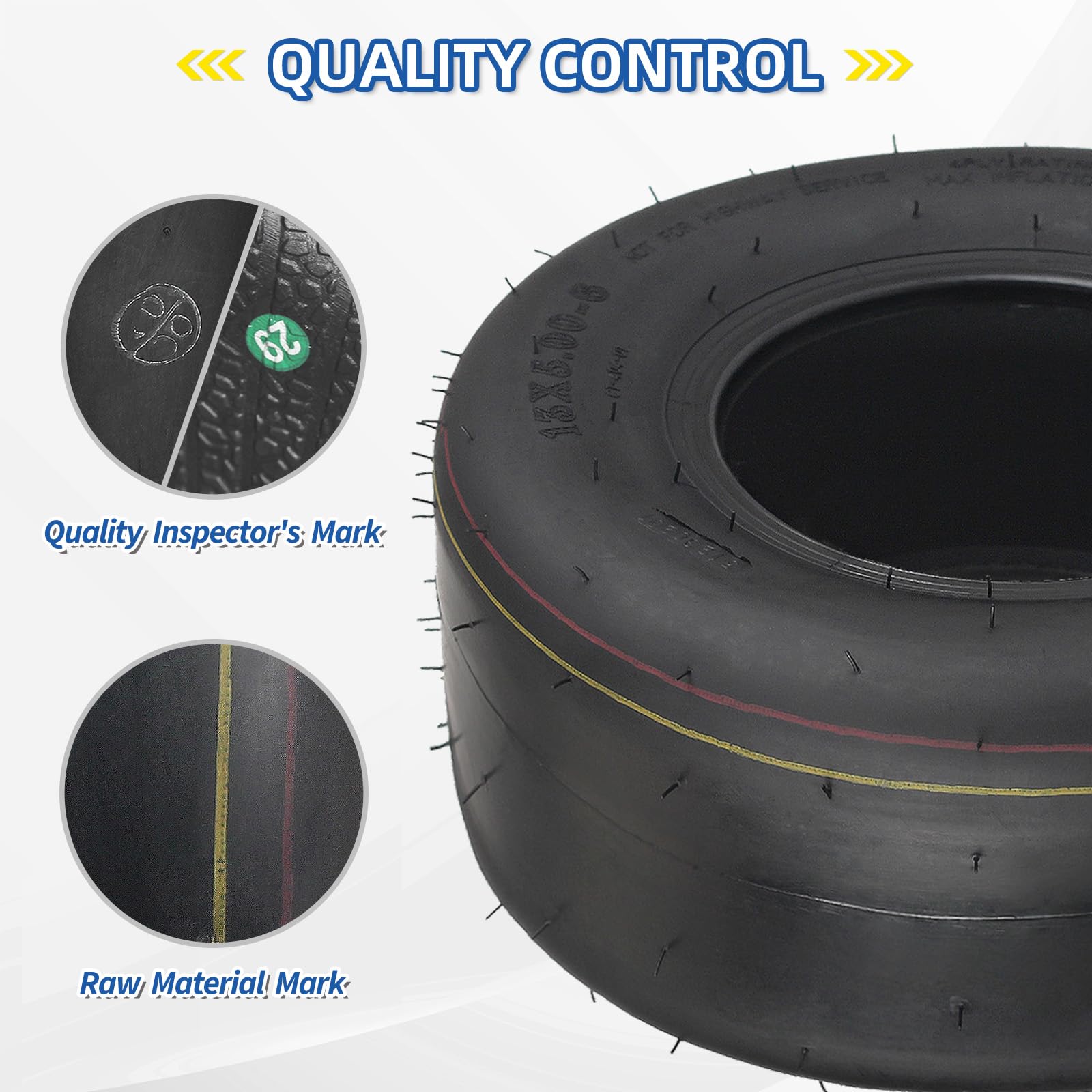 GICOOL smooth-tread lawn tire designed for gentle turf contact.