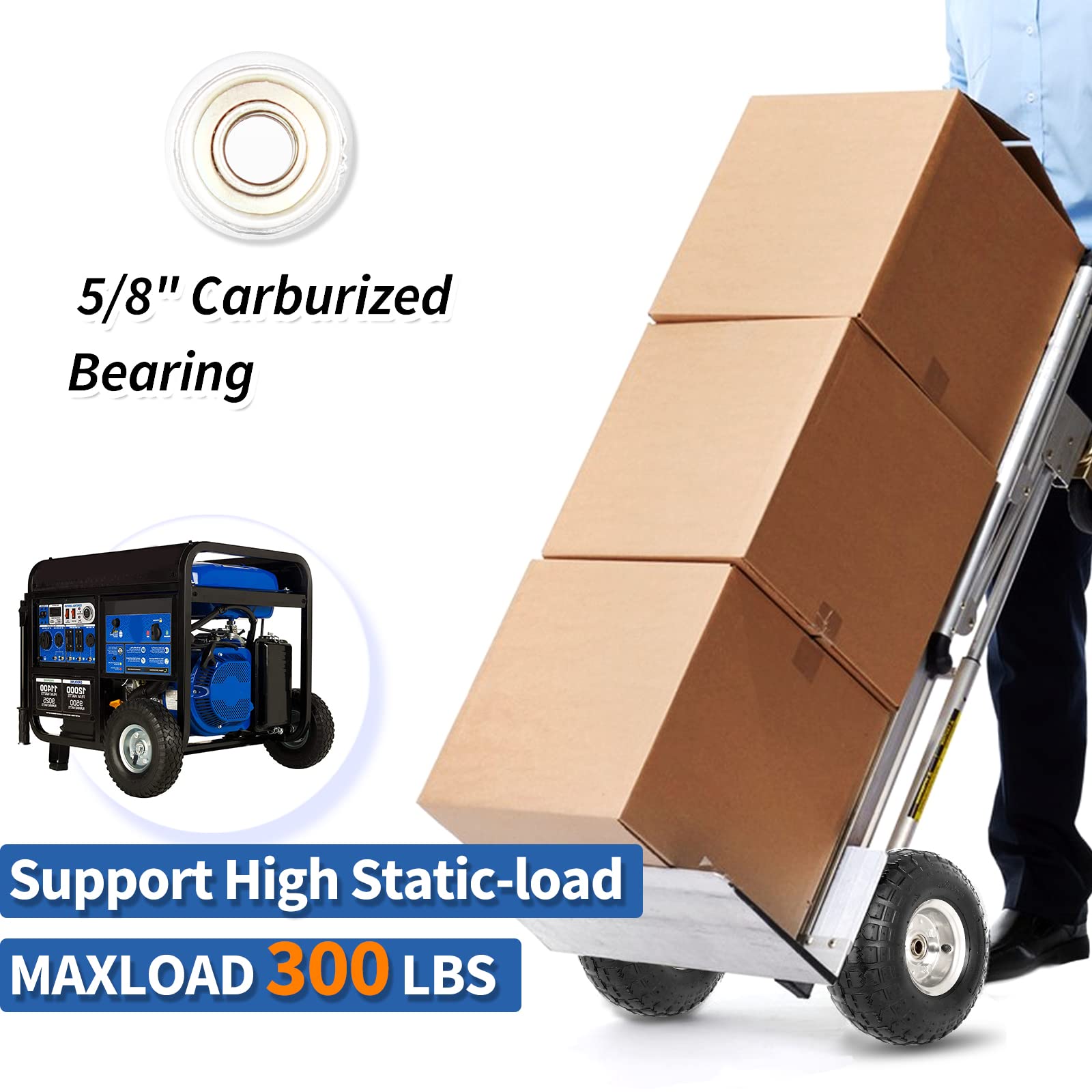 GICOOL steel wheel hub offers strong support up to 300 lbs.