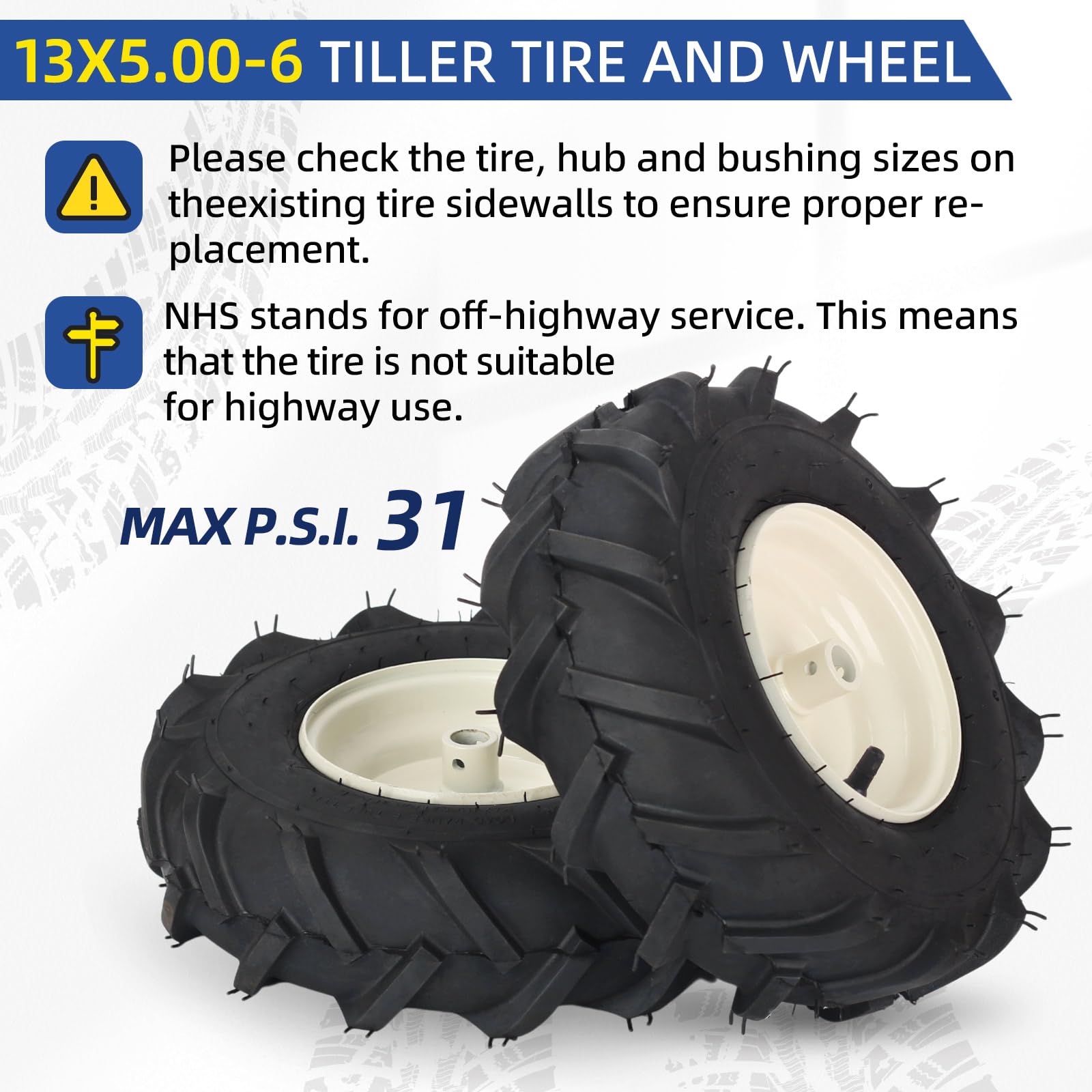 GICOOL tiller tire mounted on tractor ready for field work