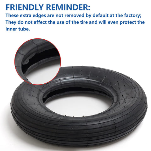 GICOOL 2-pack tire set shown for versatile wheelbarrow and cart replacements.