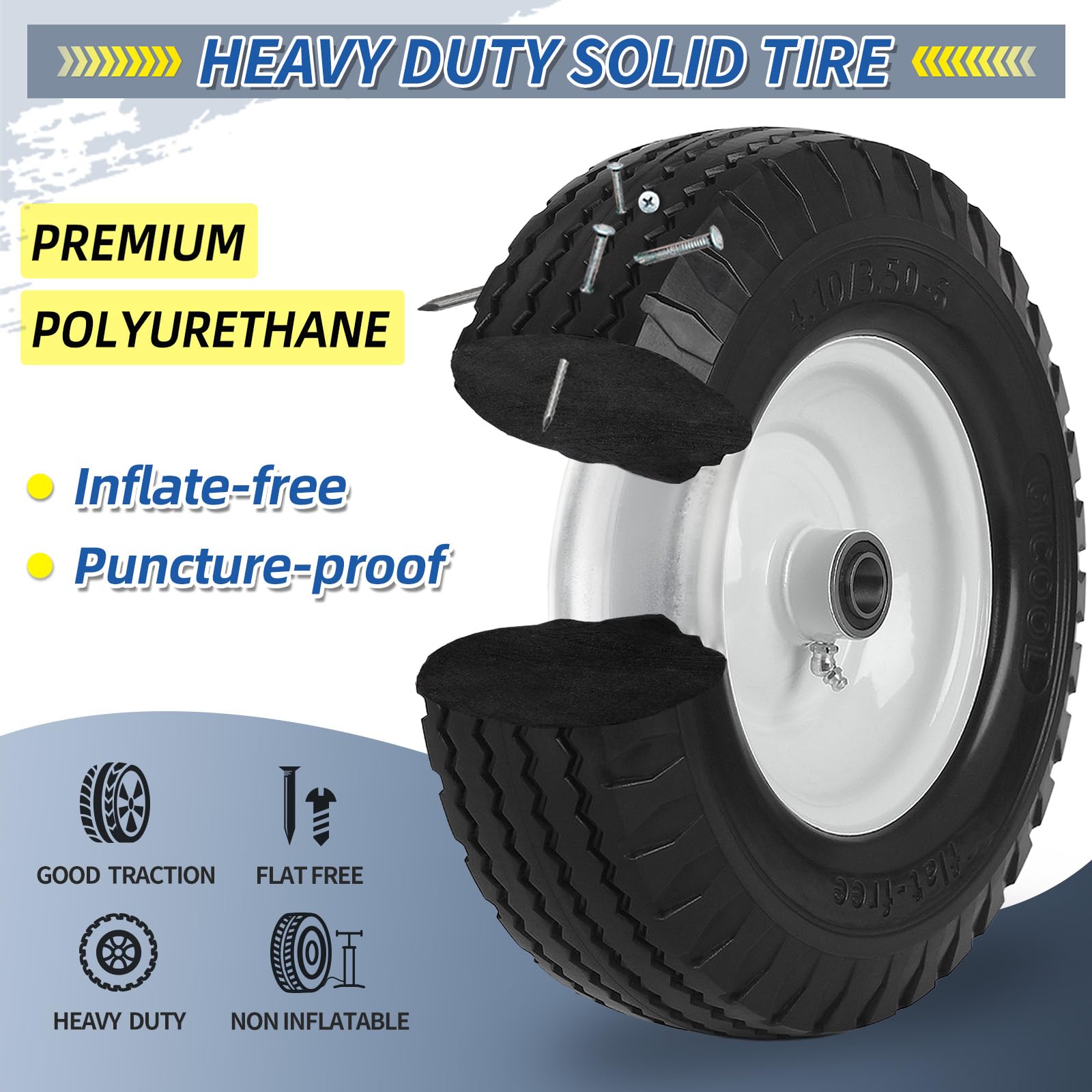 GICOOL turf-friendly tread detail showing lawn-friendly grip