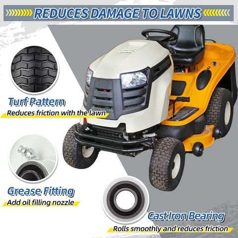 GICOOL turf-friendly tread reduces lawn wear