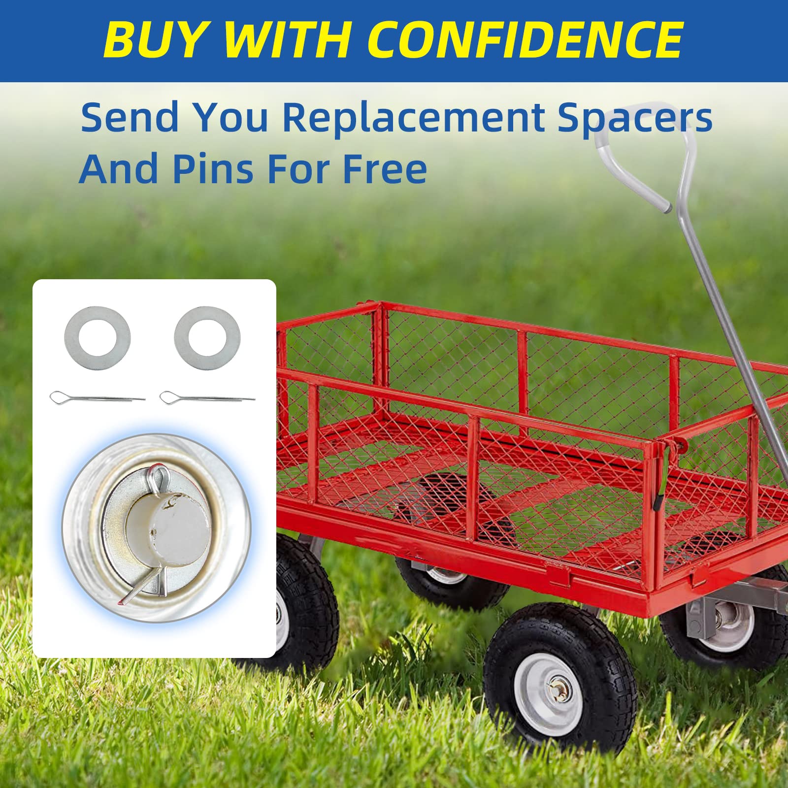 GICOOL two-pack flat-free tires for quick replacements.