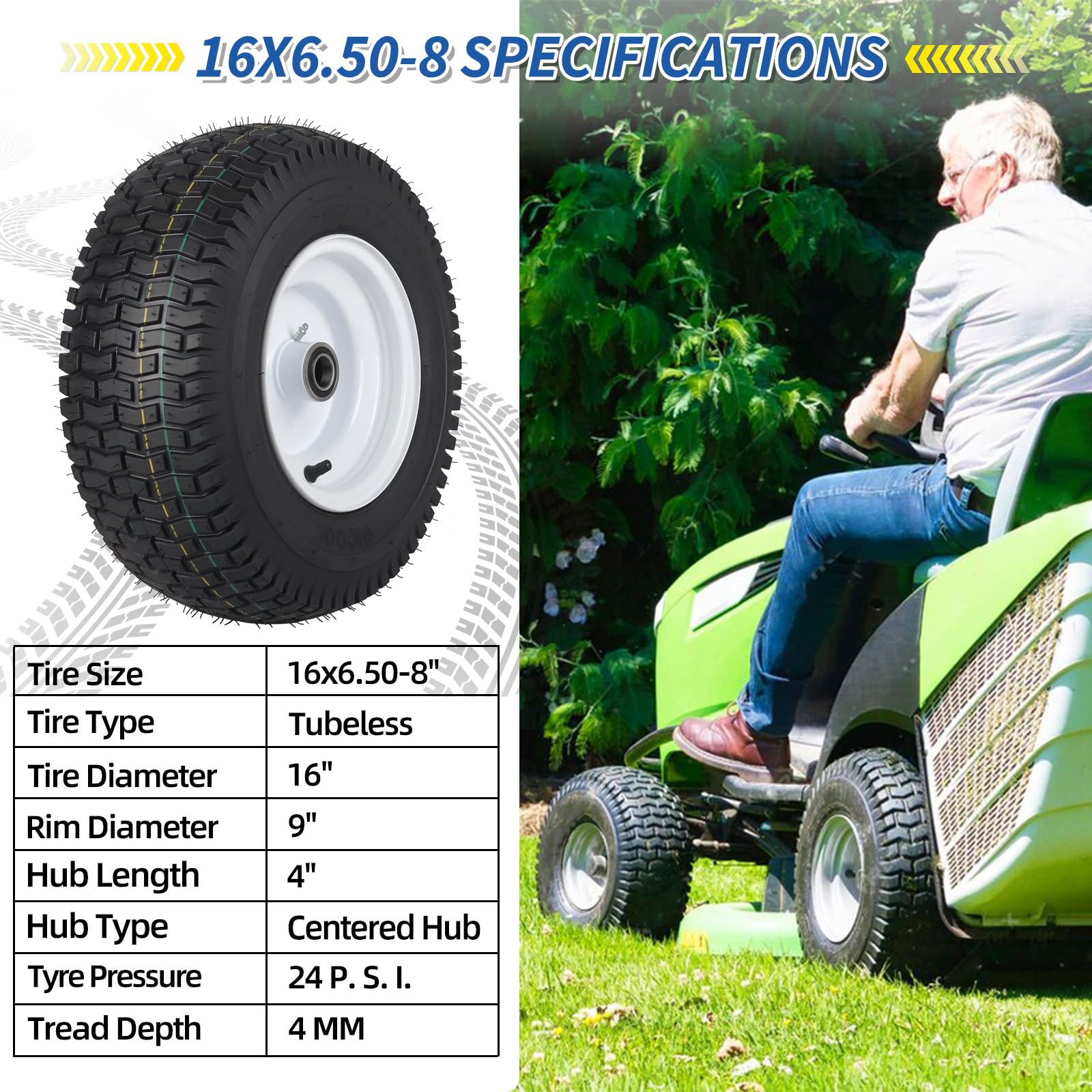 GICOOL two pack tire set ready for replacement