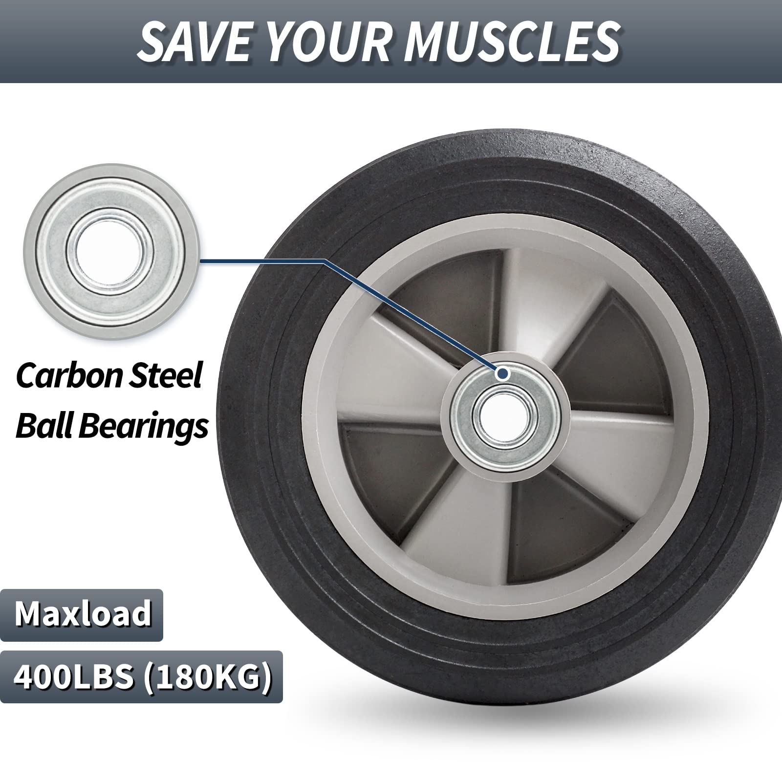 GICOOL universal-fit hand truck tire suitable for generators and carts.