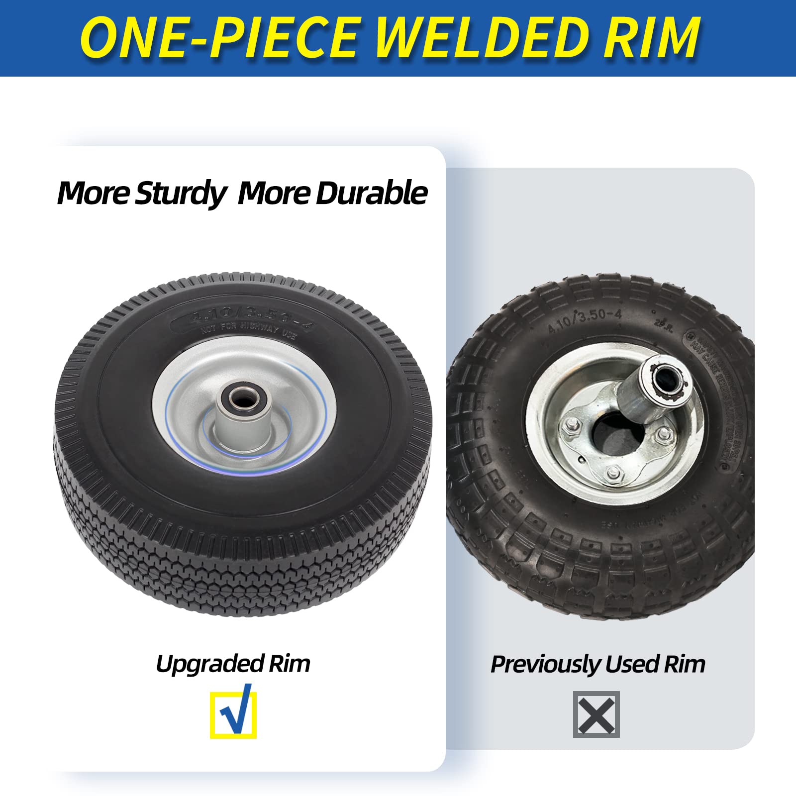 GICOOL welded rim provides durability under heavy loads.