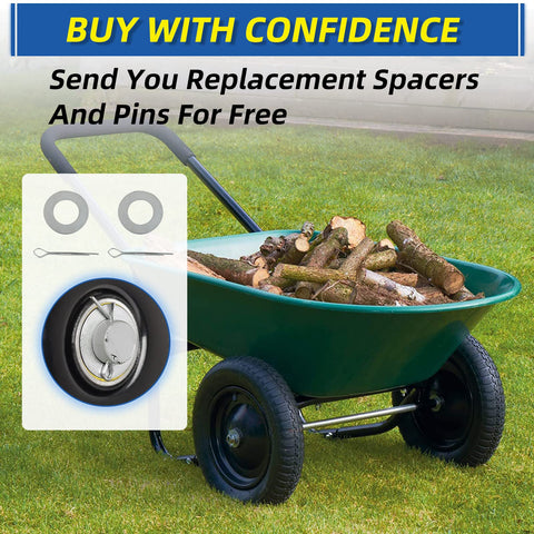 Integrated welded rim keeps shape under heavy loads.