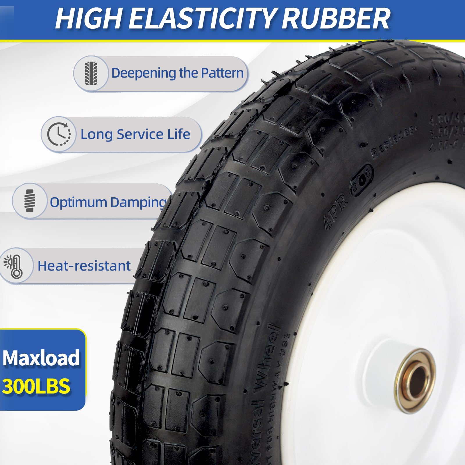 GICOOL hub and bearings close-up emphasizing strong load-bearing performance up to 300 lbs