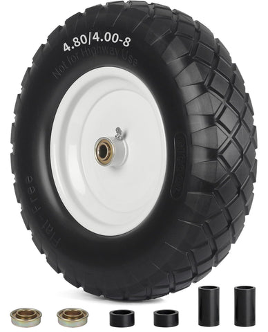 GICool wheelbarrow tire 16in flat-free for smooth, maintenance-free yard tasks.