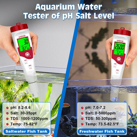 GIDIGI portable water tester with LCD offers instant readings anywhere.
