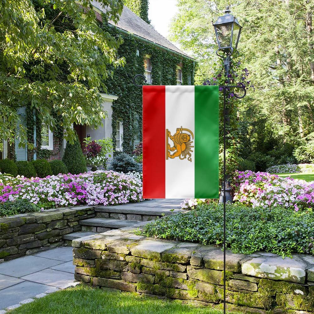 GIEAMTYU Persian historic flag adds cultural flair to garden or balcony.